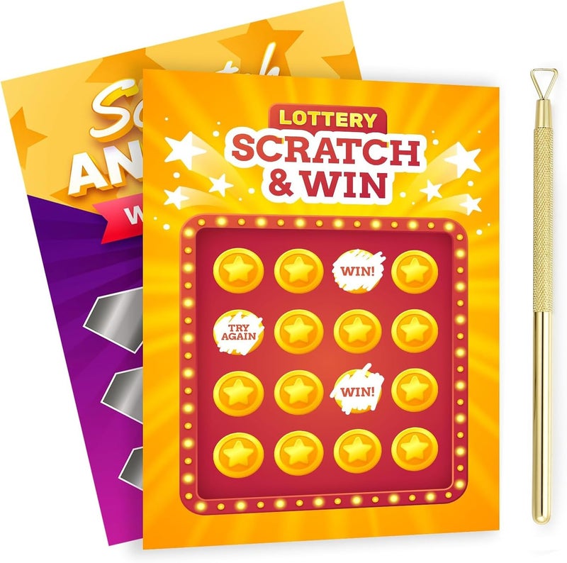 ESLINOP Lottery Ticket Scratcher Tool, Lottery Ticket Holders, Lottery Scratcher Tool, Scratch Off Tool Backscratchers for Adults, Scratch Off Stickers Lotto Scratcher Tool, Back Scratcher Metal Scraper Tool - Image 4